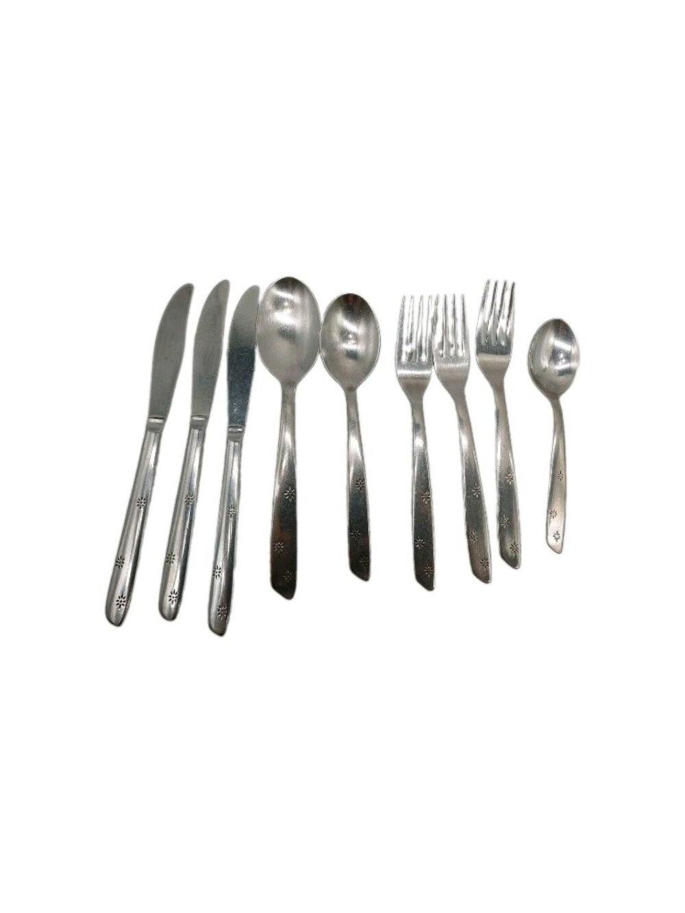 Superior Stainless Atomic Stars Knives Spoons Forks Set Of 9